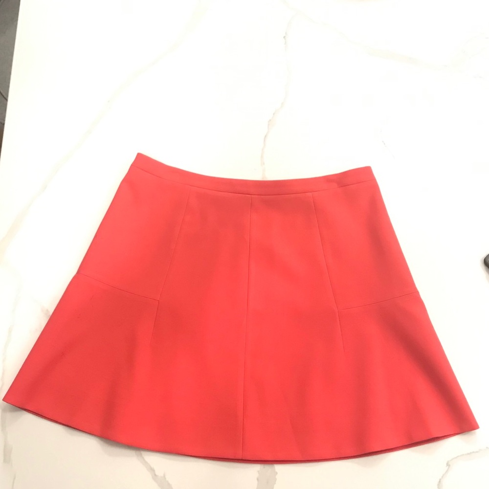 J. Crew Bright Coral flare skirt